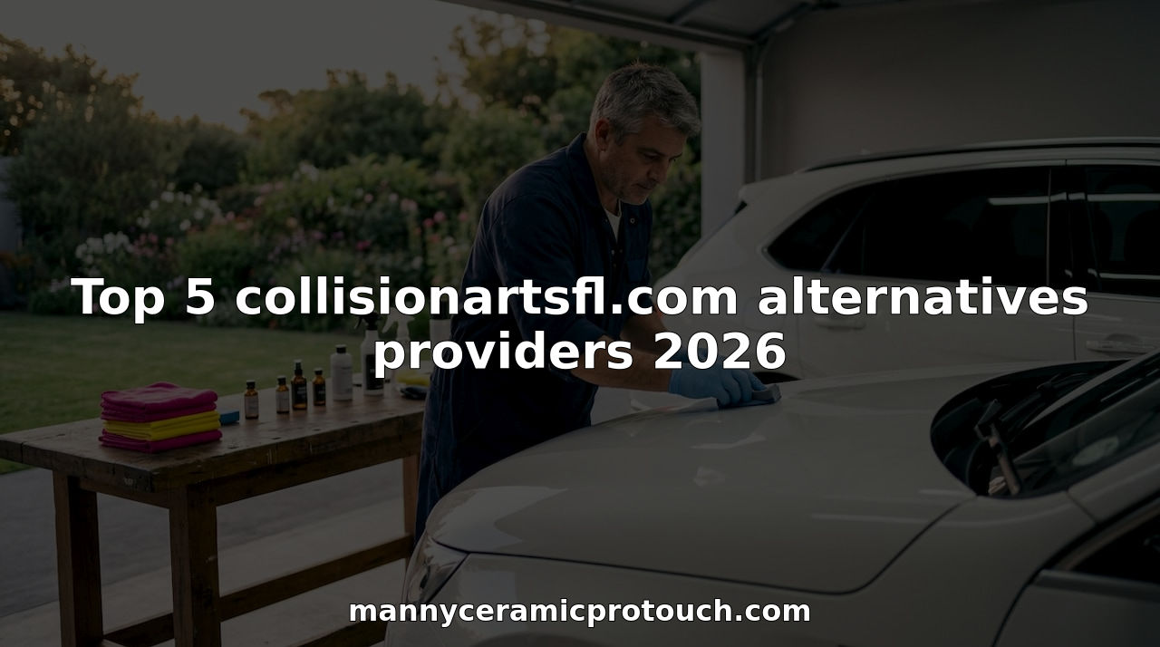 Technician applying ceramic coating on luxury car hood