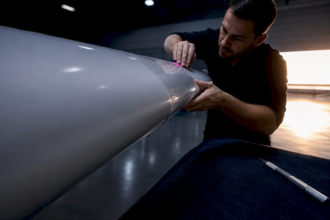 Aircraft wing leading edge with protective tape